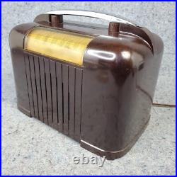 Packard Bell Tube Radio Model 551 AM Stationized Brown Bakelite Vintage Working