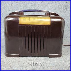 Packard Bell Tube Radio Model 551 AM Stationized Brown Bakelite Vintage Working