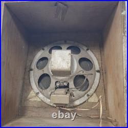 Pair Vintage Tube Radio Speaker Cabinets w Original Speakers Great Plains