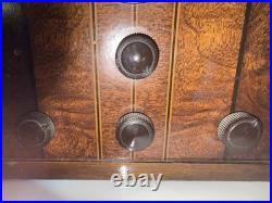 Philco 340 Vintage Tabletop Tube Radio Shortwave Wooden Cabinet MPN 102