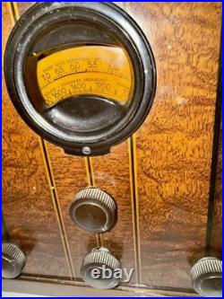 Philco 340 Vintage Tabletop Tube Radio Shortwave Wooden Cabinet MPN 102