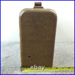 Philco 46-350 Tube Radio AM Roll Top Wooden Portable Vintage 1940's Tested Works