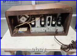 Philco Art Deco Table Top Radio Model 38-17 1938 Wooden Cabinet