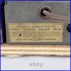 Philco Jr Model 81 Cathedral Tube Radio 1933 Works Superheterodyne Vintage