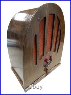 Philco Model 37-84 Cathedral Tube Radio Wood Cabinet 1930s Vintage