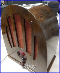 Philco Model 37-84 Cathedral Tube Radio Wood Cabinet 1930s Vintage