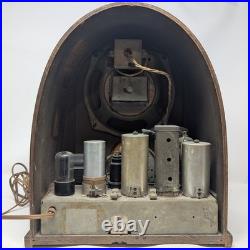 Philco Model 38-93b Vintage Cathedral Style Tube Radio Wood Cabinet 1930s Works