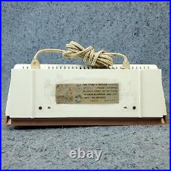 Philco Tube Radio Clock Model J773-124 AM Vintage 1960s Beige White MCM Works