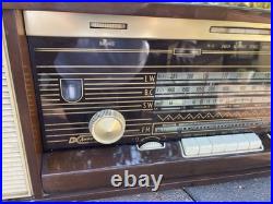 Philips Norelco Stereo Reverbeo Hifi Tube Radio B7X14A Vintage Antique Works