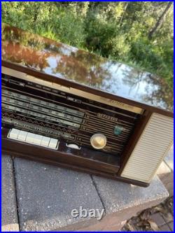 Philips Norelco Stereo Reverbeo Hifi Tube Radio B7X14A Vintage Antique Works