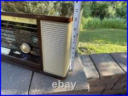 Philips Norelco Stereo Reverbeo Hifi Tube Radio B7X14A Vintage Antique Works
