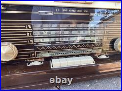 Philips Norelco Stereo Reverbeo Hifi Tube Radio B7X14A Vintage Antique Works