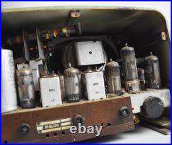 Philips Philetta Model BD 244U Old Radio Vintage Tube Radio Defective