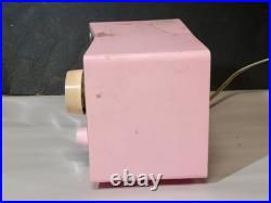 Pink Juliette Deluxe Tube Radio WORKS vintage 1950s-60s AM Mid-Century Modern