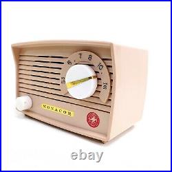 Pink Vintage Tube Radio Monacor 5-1H Retro MCM Mid Century Modern AM Works