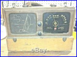 R0124 Vintage tube radio ZENITH WAVEMAGNET 6-G-601 M TRIPLE HI FICIENCY Clipper