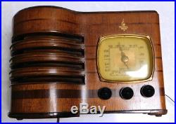 RARE 1930s Vintage Emerson Wood Radio BL-214 Undocumented Model BF Chassis Works