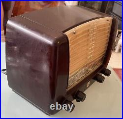RARE 1952/1953 Vintage Philips BX320A Bakelite Tabletop Tube Radio- Belgium Made
