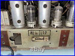 RARE 1952/1953 Vintage Philips BX320A Bakelite Tabletop Tube Radio- Belgium Made