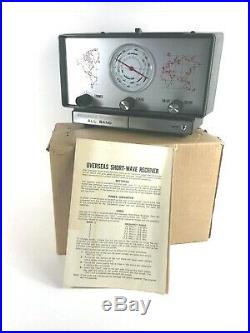 RARE 1970 Vintage Unelco Model 1914 Overseas Shortwave All Bands Tube RadioNEW