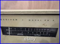 RARE Heathkit EK-2 Broadcast & Shortwave Radio Receiver Vintage Tube Kit RARE Heathkit EK-2 Broadcast & Shortwave Radio Receiver Vintage Tube Kit