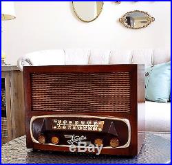 RARE Near MINT, Antique Vintage SPARTON AM/FM Tube Radio Works SEE VIDEO