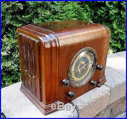 RARE Serviced Antique Vintage DETROLA 106 DECO Tube Wood Radio Works Perfect