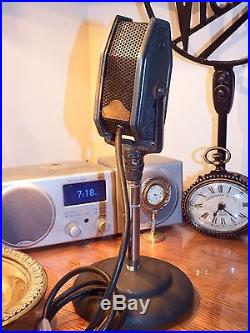 RARE Vintage 1930's Amperite RBH Ribbon Microphone & Stand