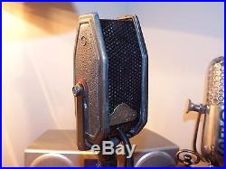 RARE Vintage 1930's Amperite RBH ribbon microphone & Stand