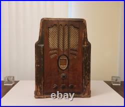 RARE Vintage 1930s Philco Model 630 Tombstone Tube Radio PARTS/REPAIR +Free Ship