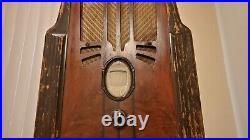 RARE Vintage 1930s Philco Model 630 Tombstone Tube Radio PARTS/REPAIR +Free Ship