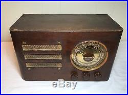 RARE Vintage 1937 Crosley Super 6 Model 637 Shortband Radio Wood Cabinet OLD