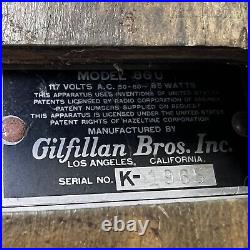 RARE Vintage 1947 GILFILLAN BROS 86-U Shortwave Tombstone Tube Radio USA TESTED