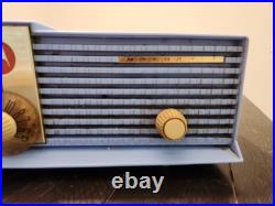 RARE Vintage 1957 Blue Motorola Radio withClock Model 57CD 3A Tube Retro MCM RARE Vintage 1957 Blue Motorola Radio withClock Model 57CD 3A Tube Retro MCM