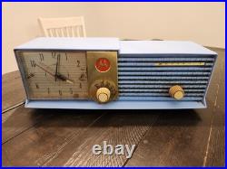 RARE Vintage 1957 Blue Motorola Radio withClock Model 57CD 3A Tube Retro MCM RARE Vintage 1957 Blue Motorola Radio withClock Model 57CD 3A Tube Retro MCM