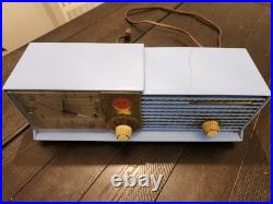 RARE Vintage 1957 Blue Motorola Radio withClock Model 57CD 3A Tube Retro MCM RARE Vintage 1957 Blue Motorola Radio withClock Model 57CD 3A Tube Retro MCM