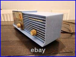 RARE Vintage 1957 Blue Motorola Radio withClock Model 57CD 3A Tube Retro MCM RARE Vintage 1957 Blue Motorola Radio withClock Model 57CD 3A Tube Retro MCM