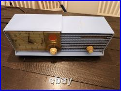 RARE Vintage 1957 Blue Motorola Radio withClock Model 57CD 3A Tube Retro MCM RARE Vintage 1957 Blue Motorola Radio withClock Model 57CD 3A Tube Retro MCM