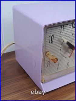 RARE Vintage 1957 Lavender Motorola Radio withClock Model 5C27V-1 Tube Retro MCM