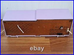 RARE Vintage 1957 Lavender Motorola Radio withClock Model 5C27V-1 Tube Retro MCM