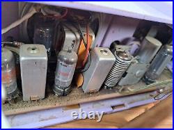 RARE Vintage 1957 Lavender Motorola Radio withClock Model 5C27V-1 Tube Retro MCM