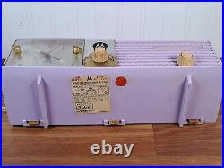 RARE Vintage 1957 Lavender Motorola Radio withClock Model 5C27V-1 Tube Retro MCM