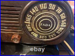 RARE Vintage FADA 845 SUPERHETERODYNE Swirl Tube Cloud Radio