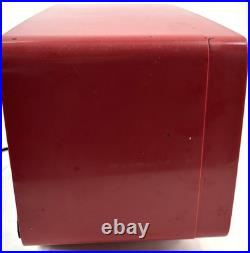 RARE! Vintage Flyer Red 1959 Sylvania R518-8483 AM Vacuum Tube Radio READ