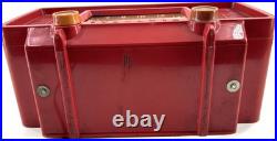 RARE! Vintage Flyer Red 1959 Sylvania R518-8483 AM Vacuum Tube Radio READ