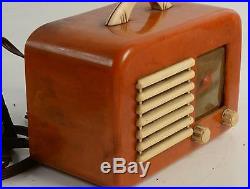 RARE Vintage General Television 591 Bakelite Catalin Butterscotch Tube Radio WOW