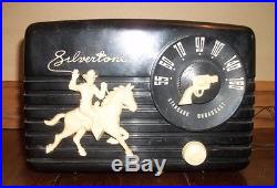 RARE Vintage SILVERTONE Cowboy ROY ROGERS Tube Radio 1950's Works