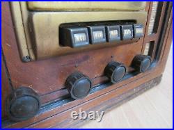 RARE antique tube radio bakelite wood SILVERTONE R1261 1940 vintage SHORTWAVE