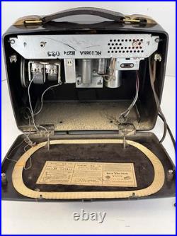 RCA Victor BX-57 Portable Vintage Radio Black with Handle AC/DC
