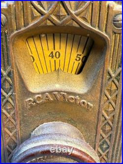 RCA Victor Radiolette R-5 Vintage Cathedral Tube Radio 1930s Wood Cabinet